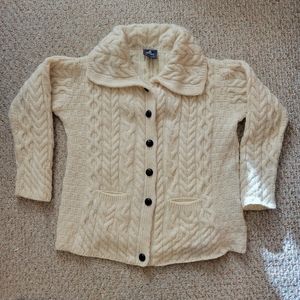 Aran wool sweater